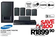 Samsung 5.1 DVD Home Theatre System(HTF450)