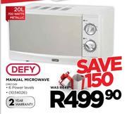 Defy Manual Microwave (DMO349)-20L