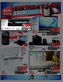 HiFi Corp : Our Biggest Birthday Sale Ever (3 Oct - 6 Oct 2013), page 1
