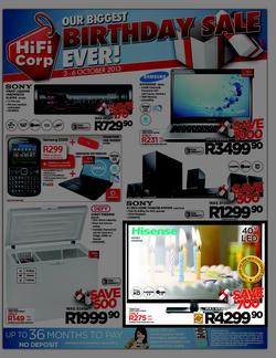HiFi Corp : Our Biggest Birthday Sale Ever (3 Oct - 6 Oct 2013), page 1