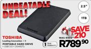 Toshiba Portable Hard Drive-1TB