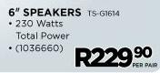 Pioneer 6" Speakers(TS-G1614)-Per Pair