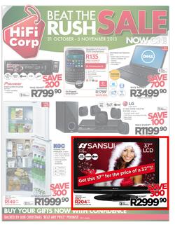 HiFi Corp : Beat the rush Sale, Now On (31 Oct - 3 Nov 2013), page 1