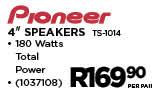 Pioneer 4" Speakers(TS-1014)-Per Pair 