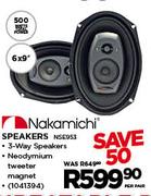 Nakamichi 6x9" Speakers(NSE953)-Per pair