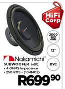 Nakamichi 12" 200 watt subwoofer (NG112)