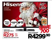 Hisense 40" FHD LED TV(40K360P)