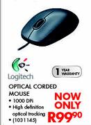 Logitech Optical Corded Mouse