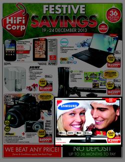 HiFi Corp : Festive Savings (19 Dec - 24 Dec 2013), page 1