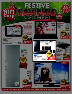 HiFi Corp : Festive Savings (12 Dec - 24 Dec 2013), page 1