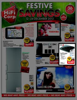 HiFi Corp : Festive Savings (12 Dec - 24 Dec 2013), page 1