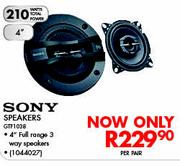Sony 4" Speakers GTF1038-Per Pair