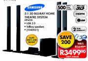 Samsung 5.1 3D Blu-Ray Home Theatre System HTF4550