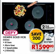 Defy Gemini Solid Hob DHD326