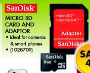 SanDisk Micro SD Card And Adaptor