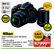 Nikon DSLR Camera Lens Package D3200