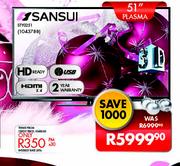 Sansui 51" Plasma Tv