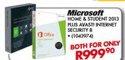 Microsoft Home & Student 2013+ Avast Internet Security 8