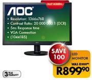Aoc 18.5" Screen LED Monitor
