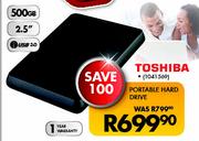 Toshiba 500GB 2.5" Portable Hard Drive