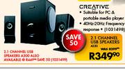Creative 2.1 Channel USB Speakers A220