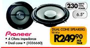 Pioneer Dual Cone Speakers TS-1614-Per Pair