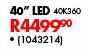 Hisense 40" LED TV 40K360