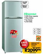 Hisense 168Ltr Fridge/Top Freezer H220TME