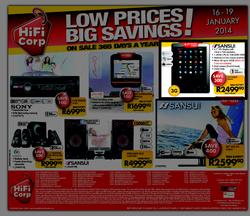 HiFi Corp : Low Prices, Big Savings (16 Jan - 19 Jan 2014), page 8