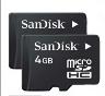 SanDisk 4GB Micro SD Card & Adaptor Each