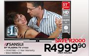 Sansui 51" HD Ready Plasma TV STY0251