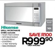 Hisense 36Ltr Grill Microwave Oven H36MOMME