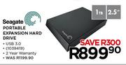 Seagate 1TB Portable Expansion Hard Drive