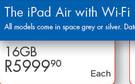 The iPad Air 16GB With Wi-Fi Each