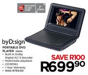 By Dsign 7" Screen Portable DVD Player PD500