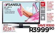 Sansui 40" LED TV STY2040