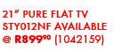 Sansui 21" Pure Flat TV STY012NF