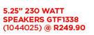 Sony 5.25" 230Watt Speakers GTF1338