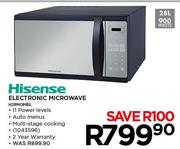 Hisense 28L Electronic Microwave H28MOMBL