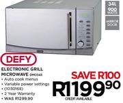 Defy 34L Electronic Grill Microwave DMO343