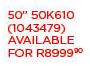 Hisense 50" 3D Smart LED TV 50K610