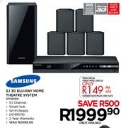 Samsung 5.1 3D Blu-Ray Home Theatre System HTF4500K