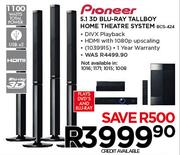  Pioneer 5.1 3D Blu-Ray Tallboy Home Theatre System BCS-424