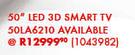 LG 50" LED 3D Smart TV 50LA6210