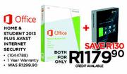Office Home & Student 2013 Plus Avast Internet Security