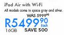 iPad Air 16GB With Wi-Fi Each