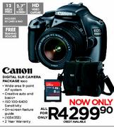 Canon Digital SLR Camera Package 1100D