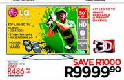LG 50" LED 3D TV 50LA6130