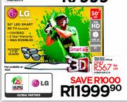 LG 50" LED Smart 3D TV 50LA6210