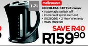 Mellerware Cordless Kettle 1.7Ltr